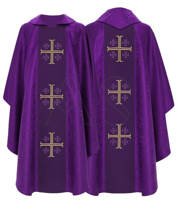Chasuble gothique "Croix de Jérusalem" 723-CZ25