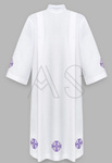 Alba con Cruces de Jerusalén púrpura a modo A4-F