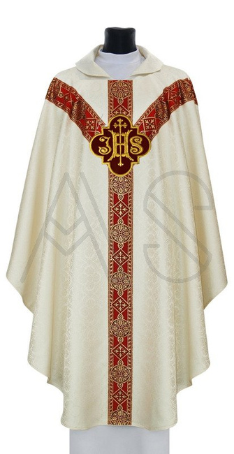 Semi Gothic Chasuble "IHS" Y209-F25