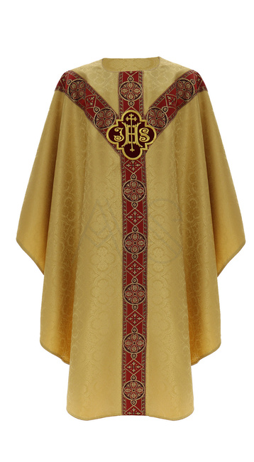 Chasuble semi-gothique "IHS" GY209-GC25